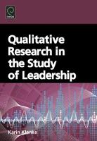 Jacket image for Qualitative Research in the Study of Leadership