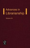 Jacket image for Advances in Librarianship
