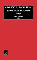 Jacket image for Advances in Accounting Behavioral Research
