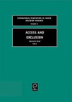 Jacket image for Access and Exclusion
