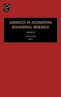 Jacket image for Advances in Accounting Behavioral Research Vol. 9