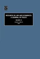 Jacket image for Research in Law and Economics