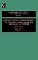 Jacket image for Autonomy in Social Science Research