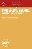 Jacket image for Procedural Meaning v. 25