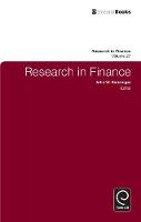 Jacket image for Research in Finance Volume 27