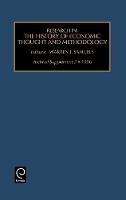 Jacket image for Research in the History of Economic Thought and Methodology Archival supplement 5