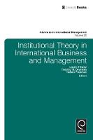 Jacket image for Institutional Theory in International Business and Management