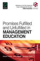 Jacket image for Promises Fulfilled and Unfulfilled in Management Education Volume 1