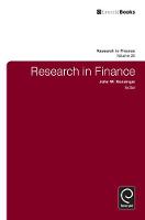 Jacket image for Research in Finance Volume 29
